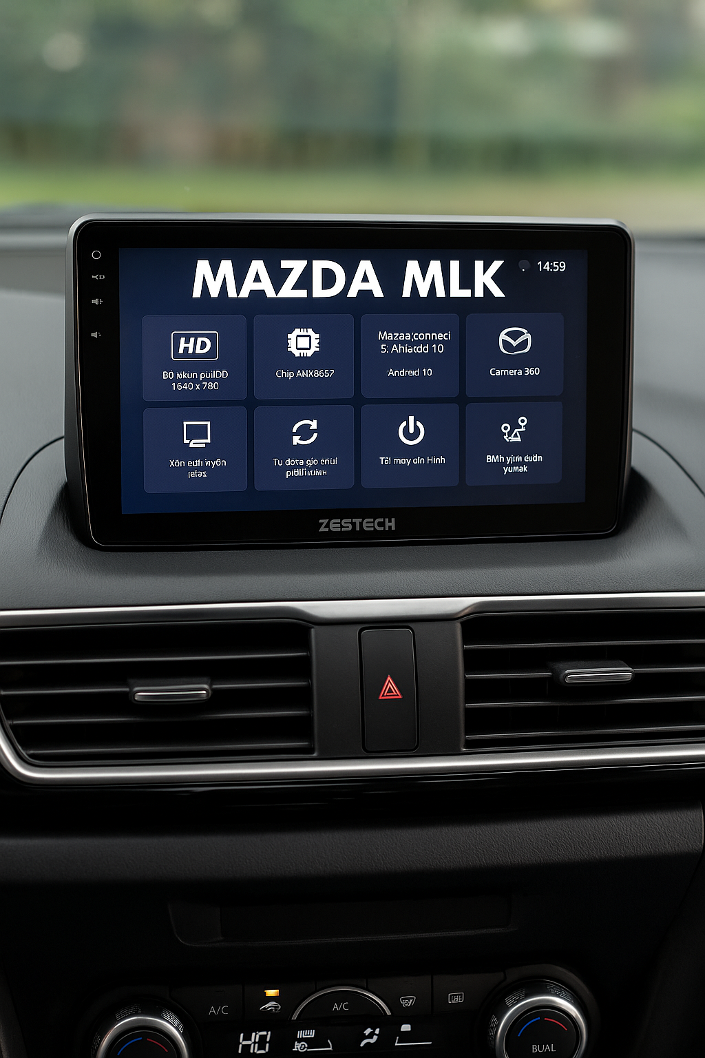 Lắp đặt màn hình ô tô Mazda MLK