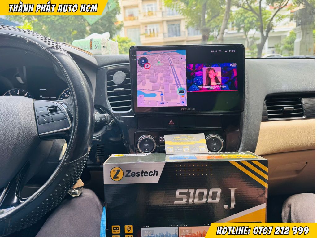 Lắp Màn Hình S100J Cho Xe Outlander