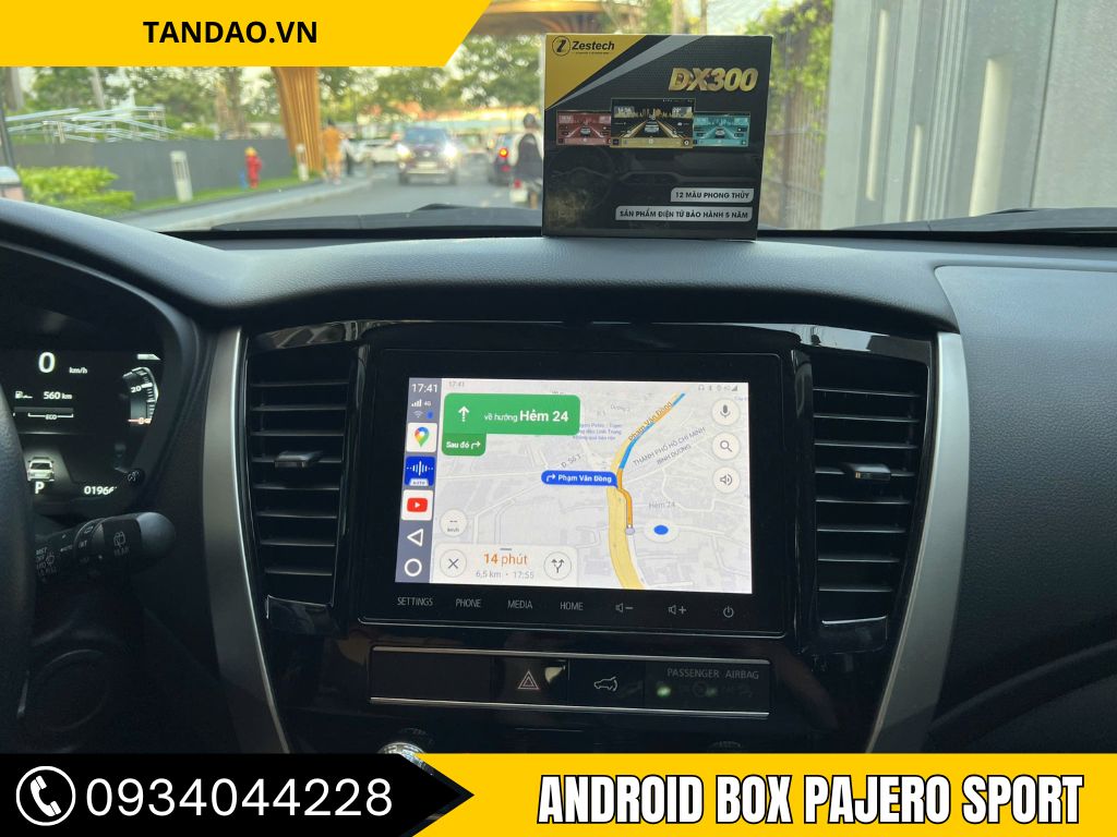 Android box DX300 cho Pajero Sport