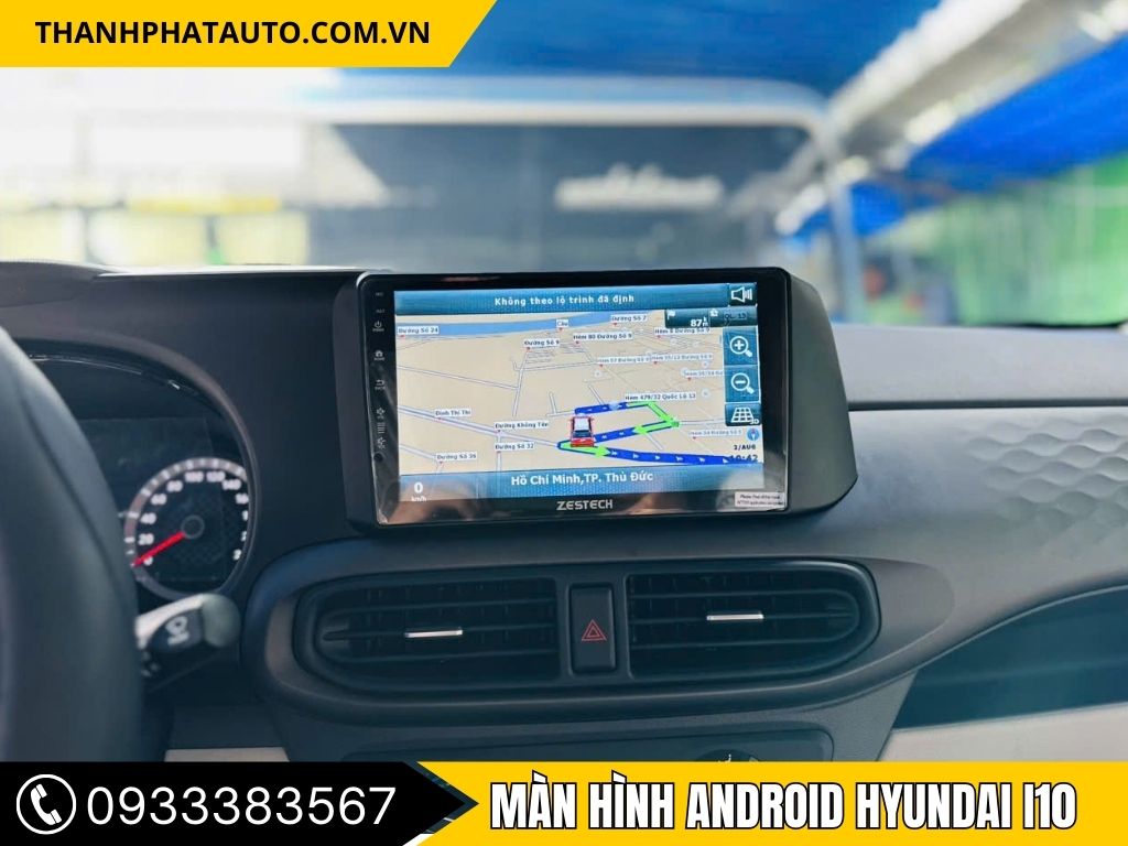 Lắp màn hình z500 xe Hyundai I10