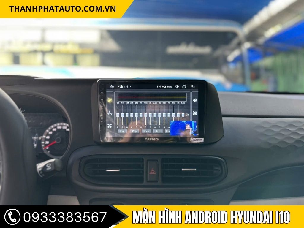 Lắp màn hình z500 xe Hyundai I10