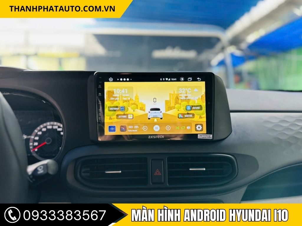 màn hình z500 xe hyundai i10