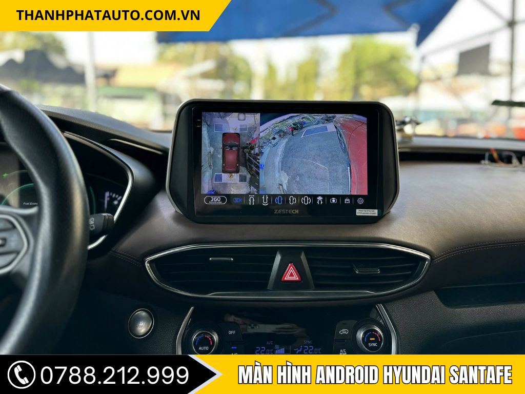 Màn hình Hyundai santafe 2019-2021