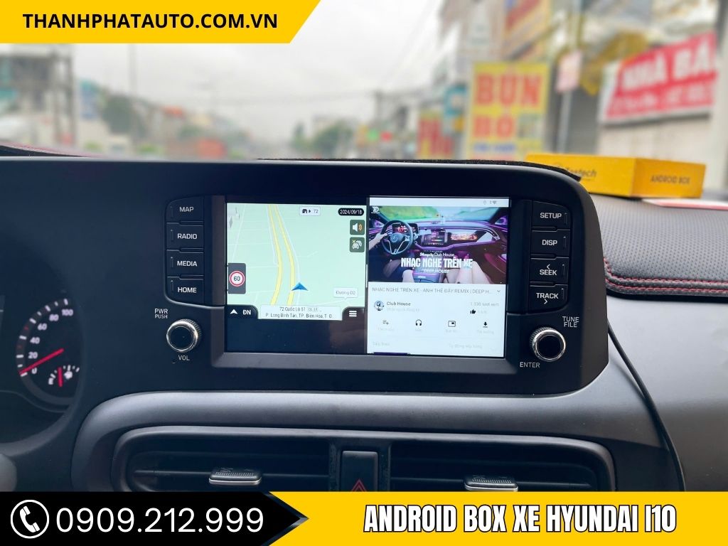android box dx165 tiêu chuẩn xe hyundai i10