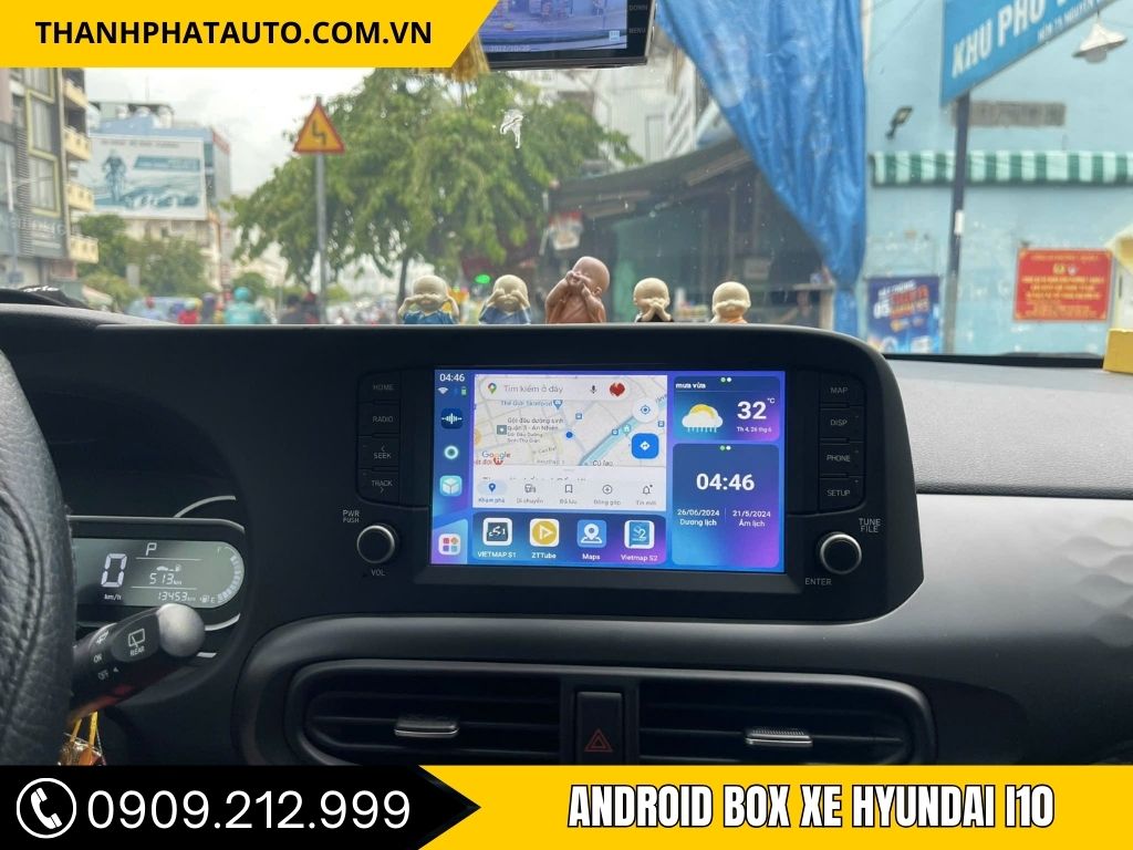 android box dx165 tiêu chuẩn xe hyundai i10
