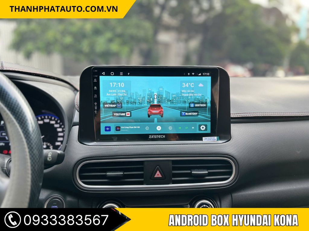 Android Box Xe Hyundai Kona – Nâng Cấp Mượt, Giữ Zin