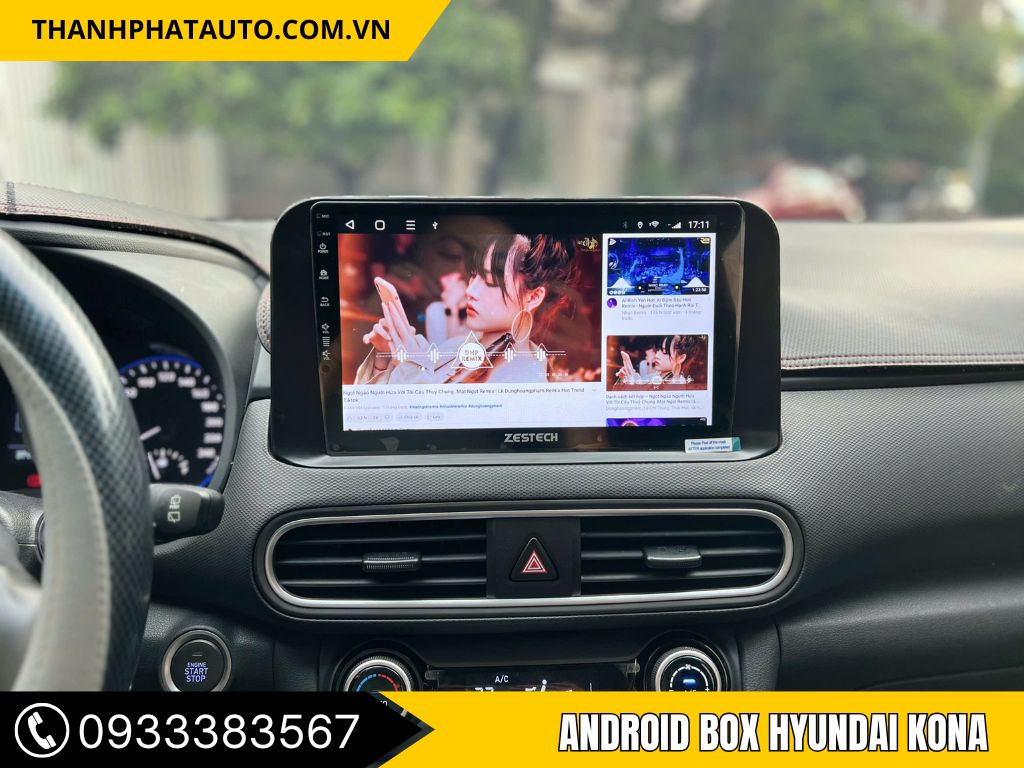 Android Box Xe Hyundai Kona – Nâng Cấp Mượt, Giữ Zin