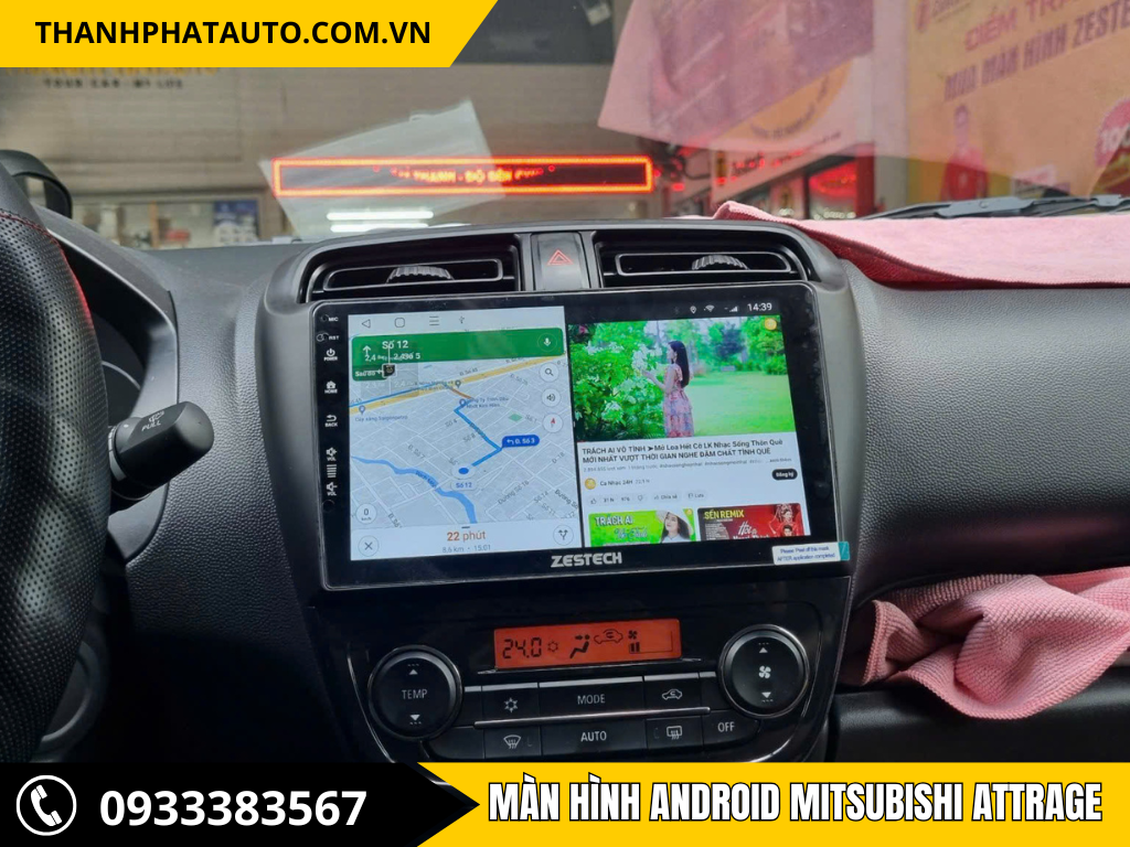 Màn Hình Android Mitsubishi Attrage 