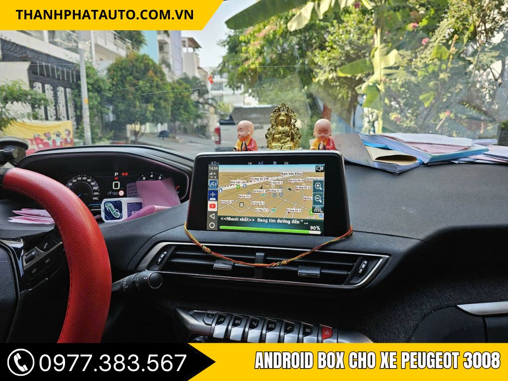 Android Box Zestech lắp đặt cho xe Peugeot 3008 tại Thành Phát Auto – trung tâm phụ kiện ô tô tại Tây Ninh chuyên cung cấp thiết bị giải trí, màn hình Android, camera 360, phim cách nhiệt và độ đèn chính hãng.