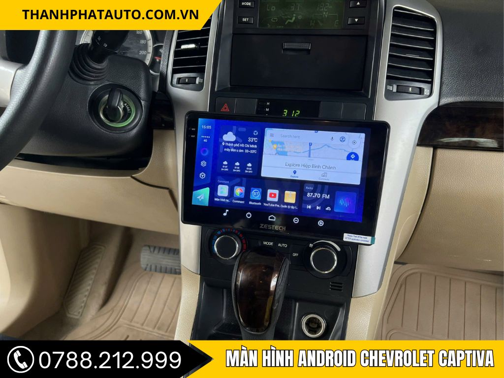 Hình Ảnh Màn Hình Android Chevrolet Captiva 2008, 2009, 2010, 2011, 2012