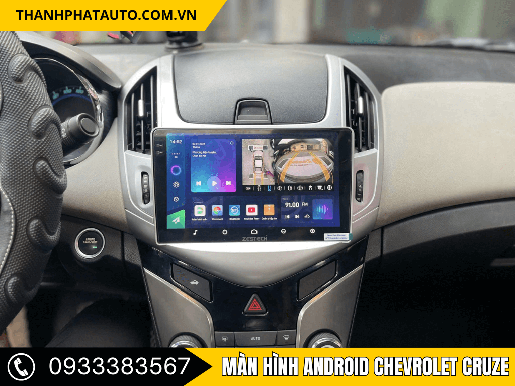 Màn Hình Android Chevrolet Cruze