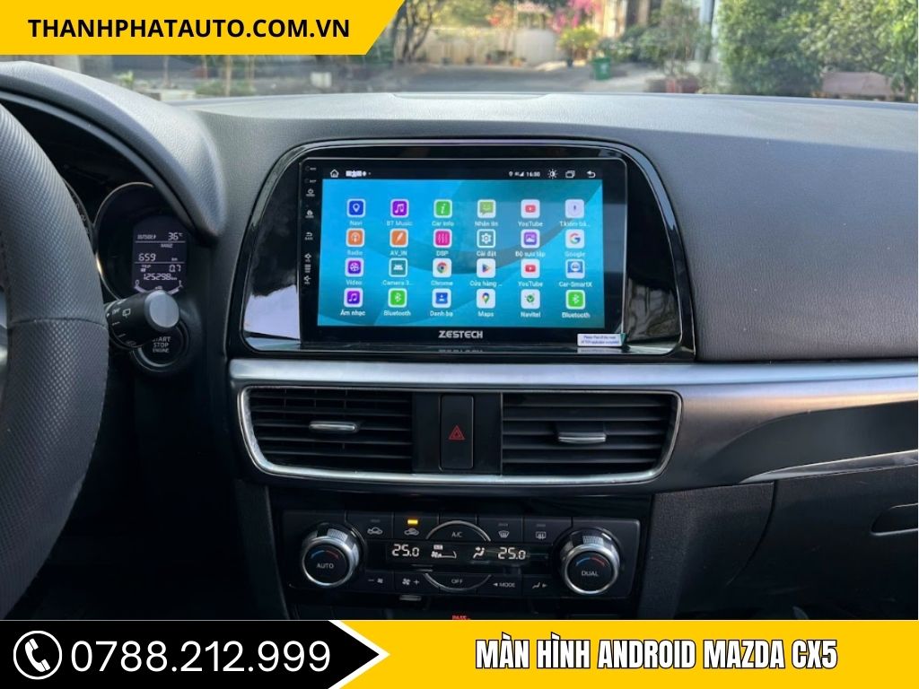 Hình Ảnh Màn Hình Android Mazda CX5 2014, 2015, 2016, 2017