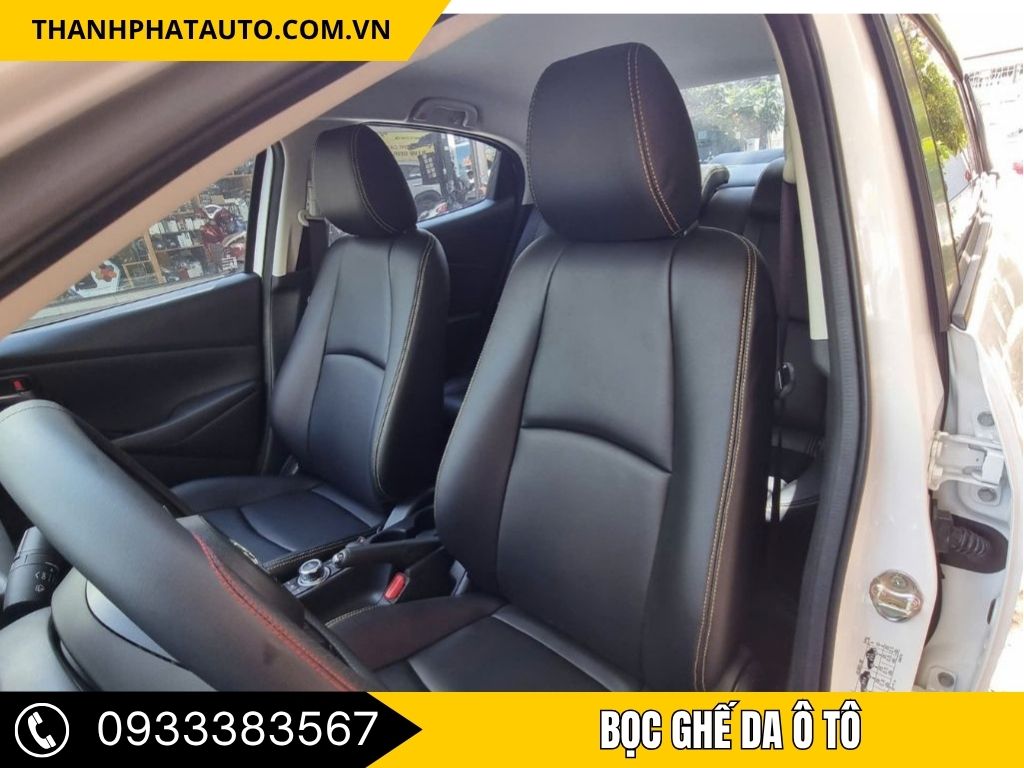 Khoác lên diện mạo mới cho xe với bọc ghế da ô tô tại Tây Ninh tone đen chỉ nâu sang trọng. Chất liệu da cao cấp, độ bền cao, êm ái và dễ vệ sinh – giúp khoang nội thất luôn sạch đẹp như mới.
