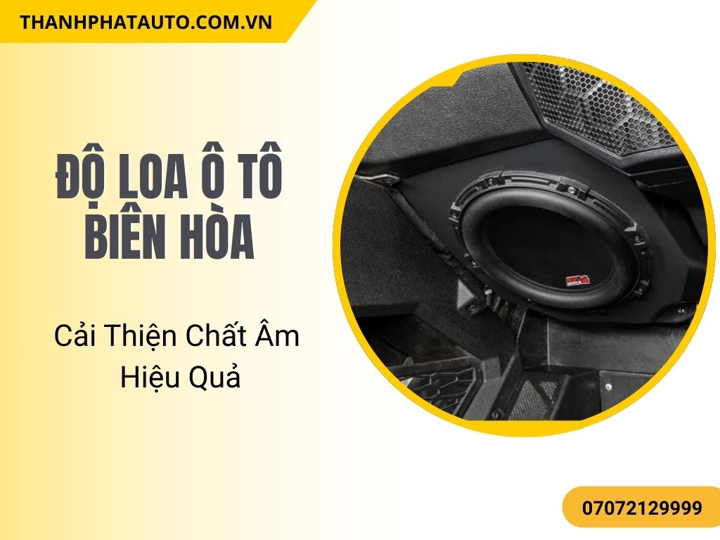 Loa sub gầm được lắp trong hộc tapli khi độ loa ô tô tại Biên Hòa, giúp tăng dải bass mạnh và cải thiện chất âm hiệu quả cho khoang xe.