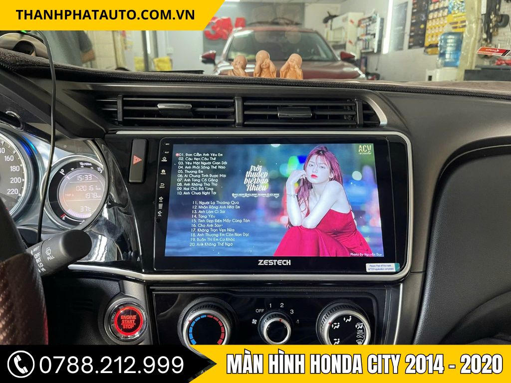 Màn Hình Android Sau Lắp Đặt Của Xe Honda City 2014 - 2020
