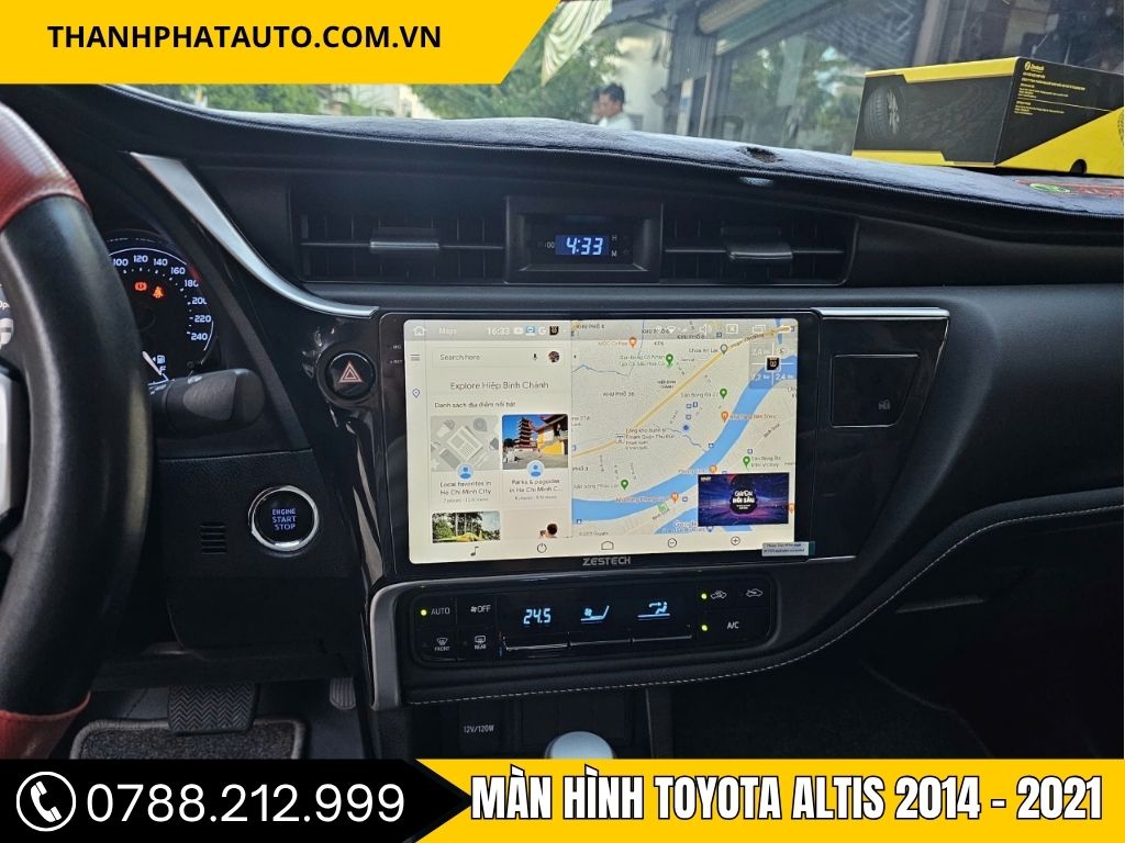“Màn Hình Android Toyota Altis 2016 hiển thị giao diện thông minh, tích hợp cảm ứng đa điểm, lắp đặt tại Thanh Phát Auto.”