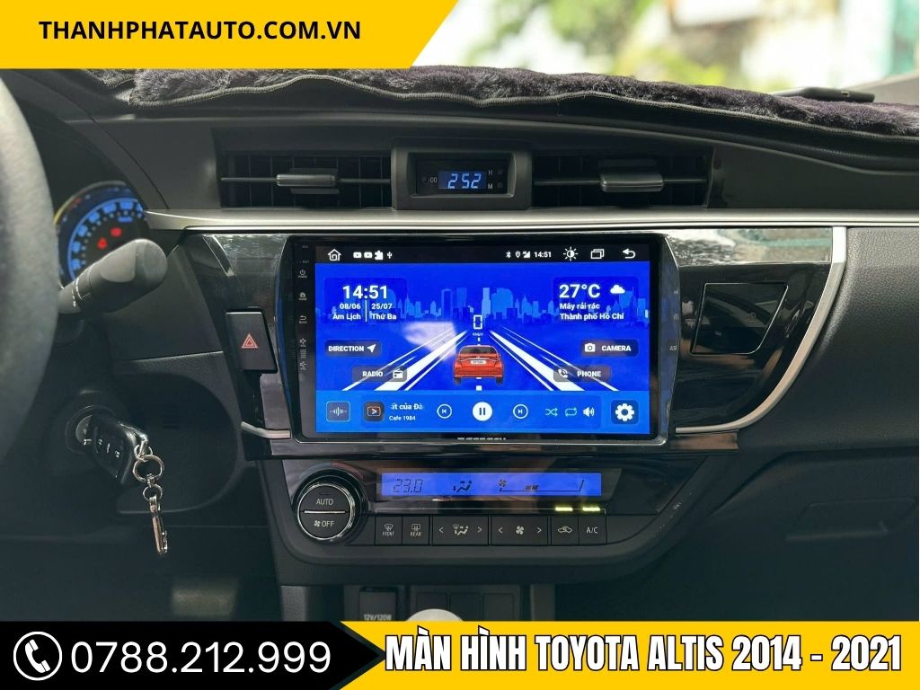 “Màn Hình Android Toyota Altis 2016 hiển thị giao diện thông minh, tích hợp cảm ứng đa điểm, lắp đặt tại Thanh Phát Auto.”
