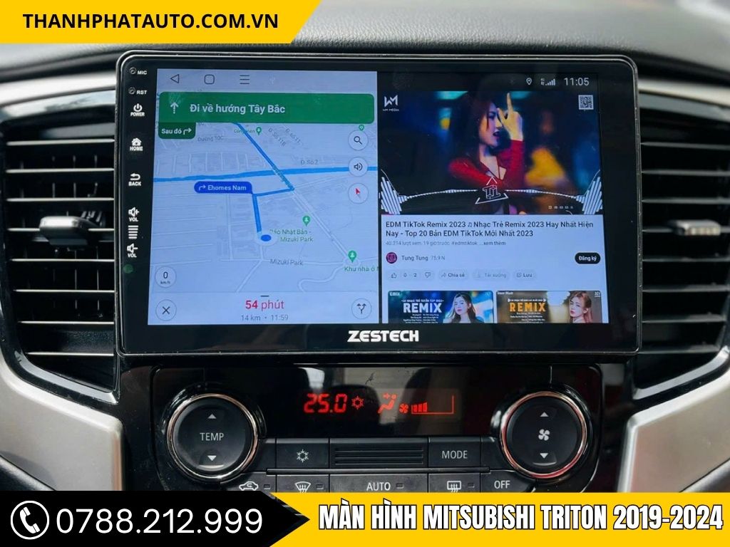 Màn Hình xe Mitsubishi Triton 2019-2024