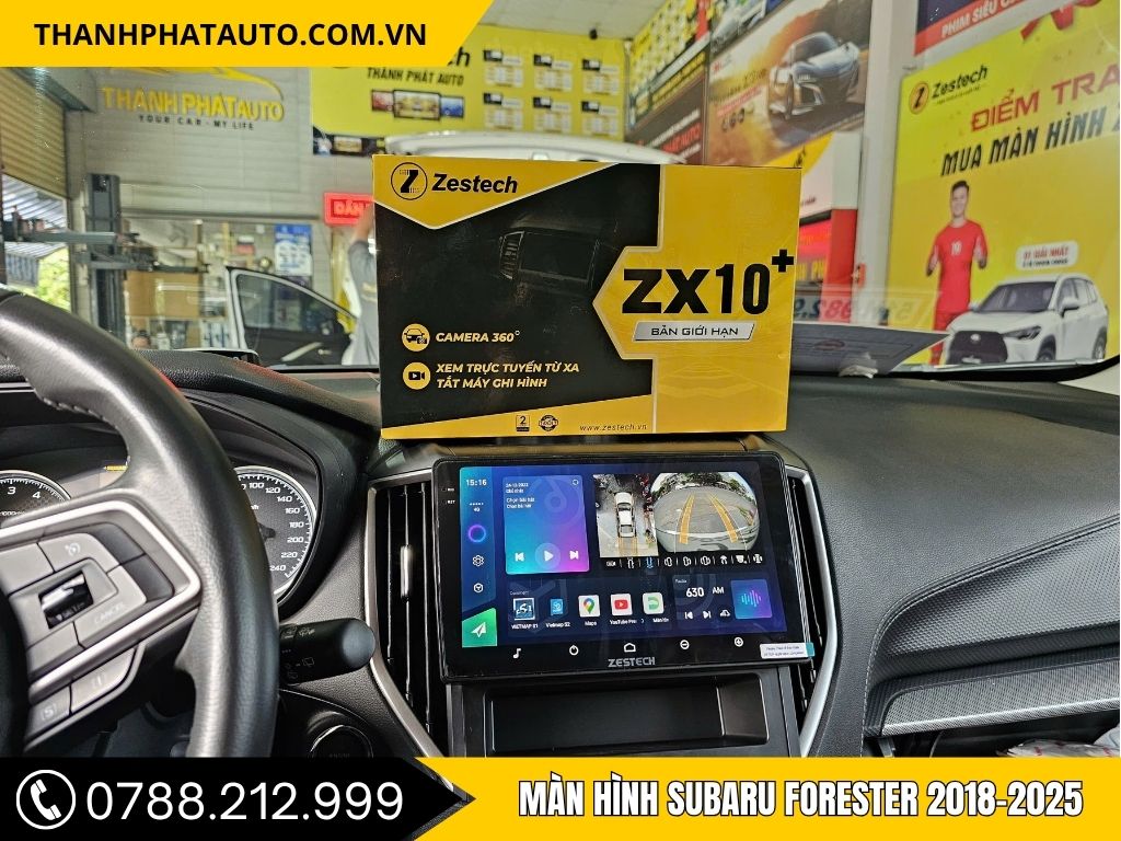 Hình ảnh lắp đặt màn hình Subaru Forester 2018-2025