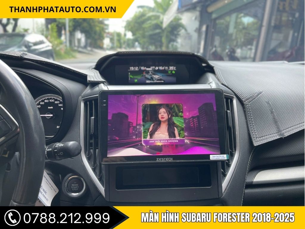 Hình ảnh lắp đặt màn hình Subaru Forester 2018-2025