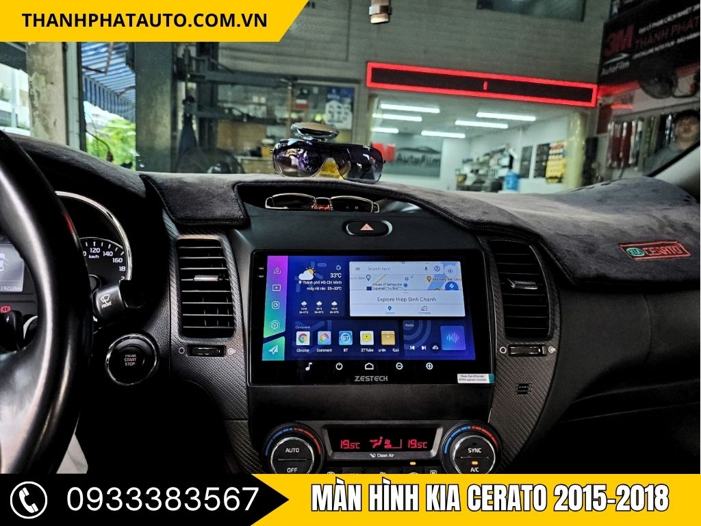 MÀN HÌNH KIA CERATO giúp chiếc xe trở nên sang trọng hơn, tối ưu hóa giải trí.