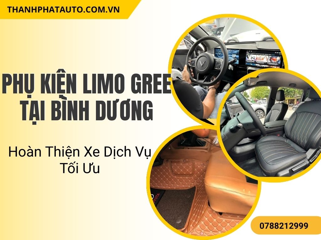 Phụ kiện Limo Green tại Bình Dương - Nâng cấp nội thất xe với các phụ kiện chất lượng, bao gồm màn hình Android, ghế da, và các chi tiết tinh tế khác. Tại Thành Phát Auto, chúng tôi cung cấp dịch vụ lắp đặt chính hãng, mang đến trải nghiệm lái xe hoàn hảo.