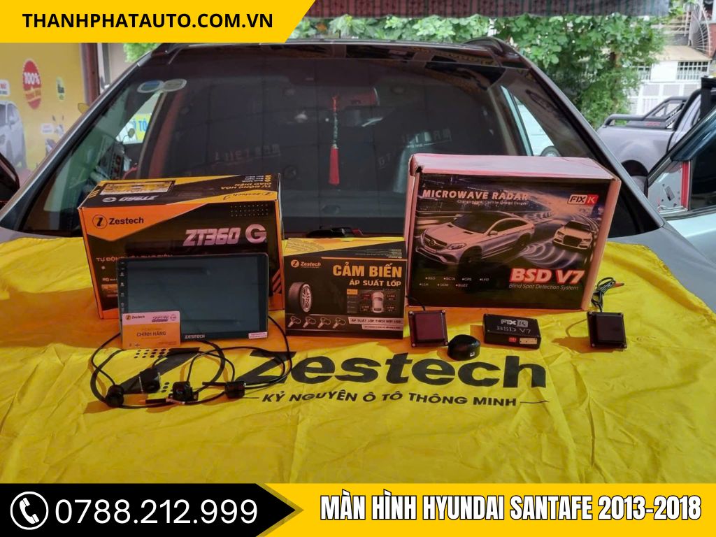 Màn hình Hyundai Santafe 2013-2018