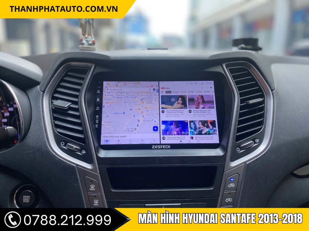 Màn hình Hyundai Santafe 2013-2018