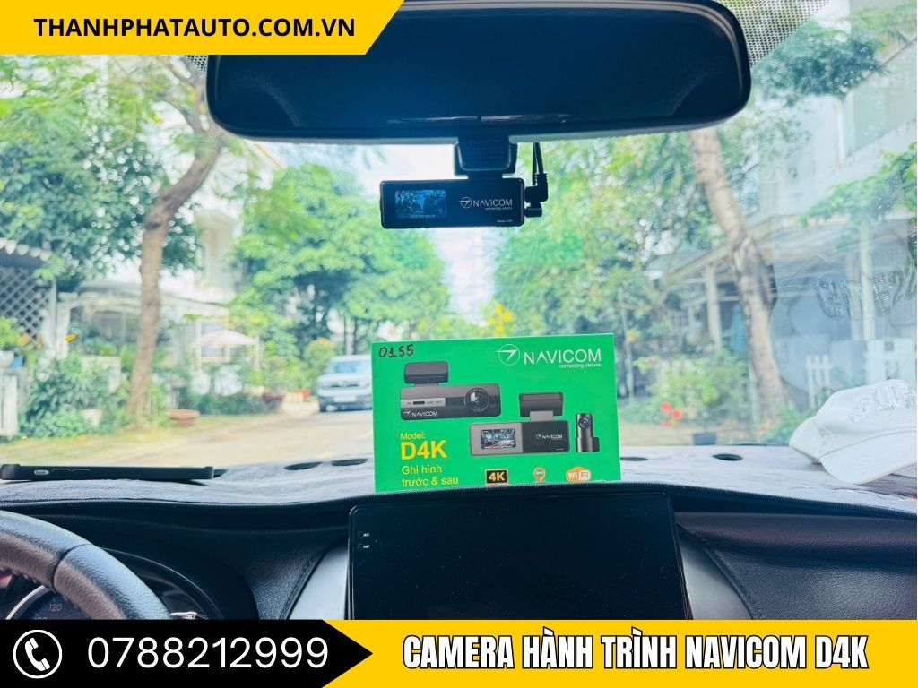 Navicom D4K Cho Toyota Yaris là camera hành trình với chất lượng hình ảnh 4K sắc nét, dễ dàng xem lại.