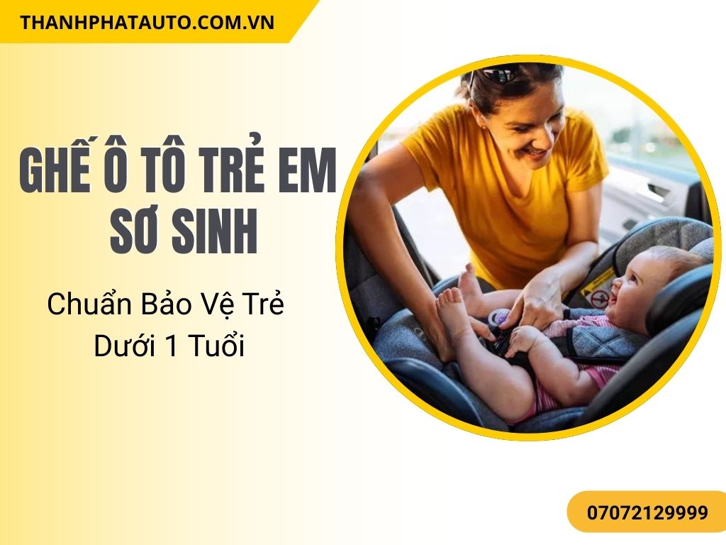 Ghế ô tô trẻ em sơ sinh giúp cố định bé dưới 1 tuổi an toàn, hỗ trợ bố mẹ thao tác dễ dàng khi đưa bé lên xe.