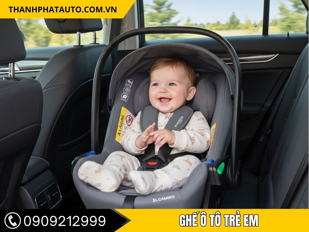 Đảm bảo an toàn tuyệt đối cho bé với ghế ô tô trẻ em 1–4 tuổi, ghế giúp cố định cơ thể và giảm tối đa tác động mạnh khi có va chạm