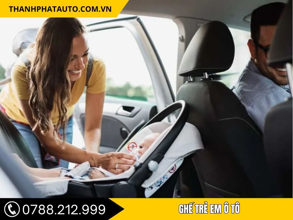 Ghế Trẻ Em Ô Tô Theo Chiều Cao Bé thiết kế cho bé sơ sinh, hỗ trợ tư thế nằm quay ngược và giảm lực tác động khi xe phanh gấp