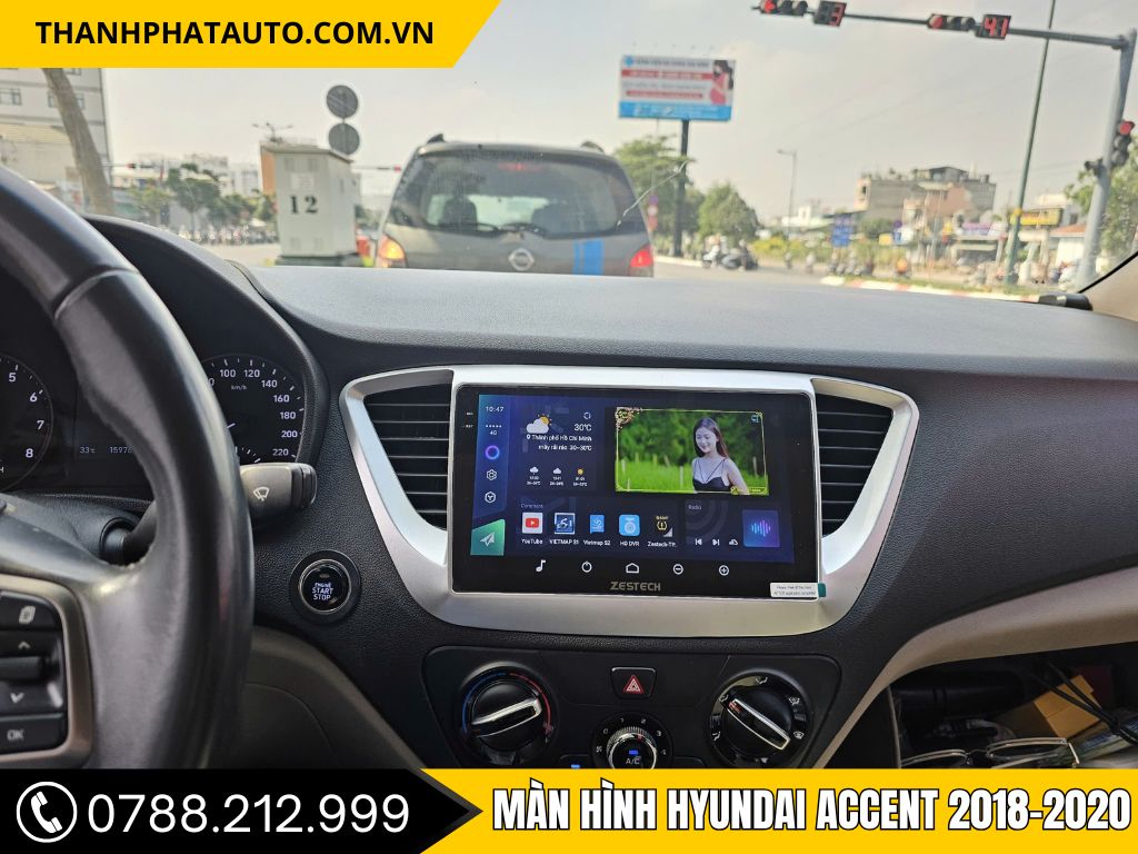 Hình Ảnh Màn Hình Hyundai Accent 2018, 2019, 2020