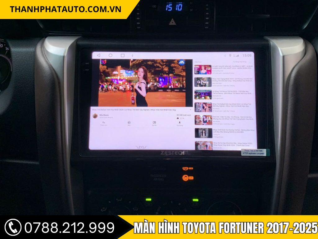  Màn Hình Android Toyota Fortuner 2017–2025