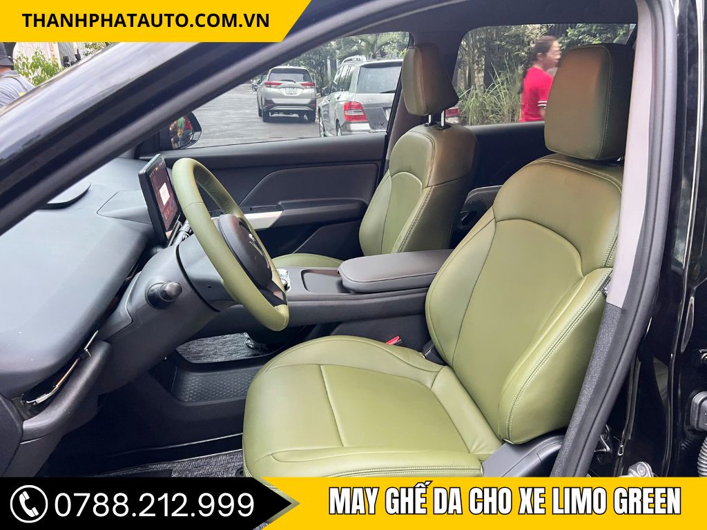 Hình Ảnh May Ghế Da Cho Xe Limo Green