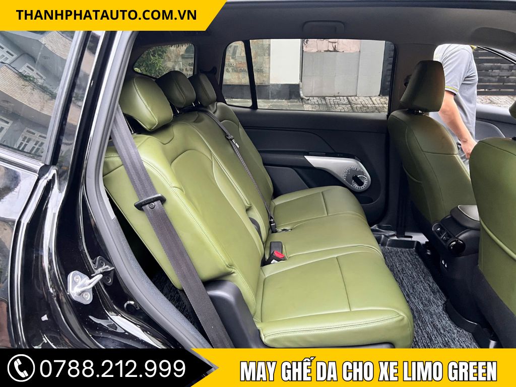 Hình Ảnh May Ghế Da Cho Xe Limo Green
