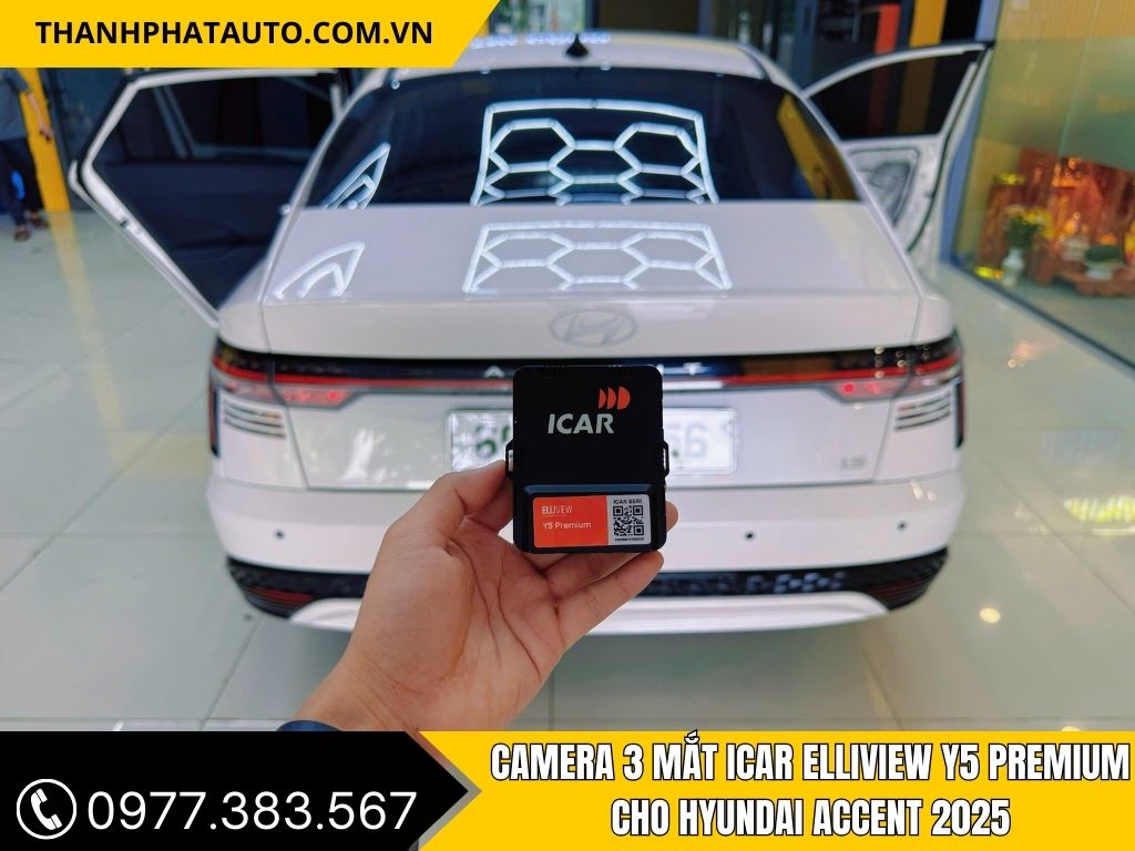 Hình Ảnh Camera 3 Mắt Icar Elliview Y5 Premium cho Hyundai Accent 2025