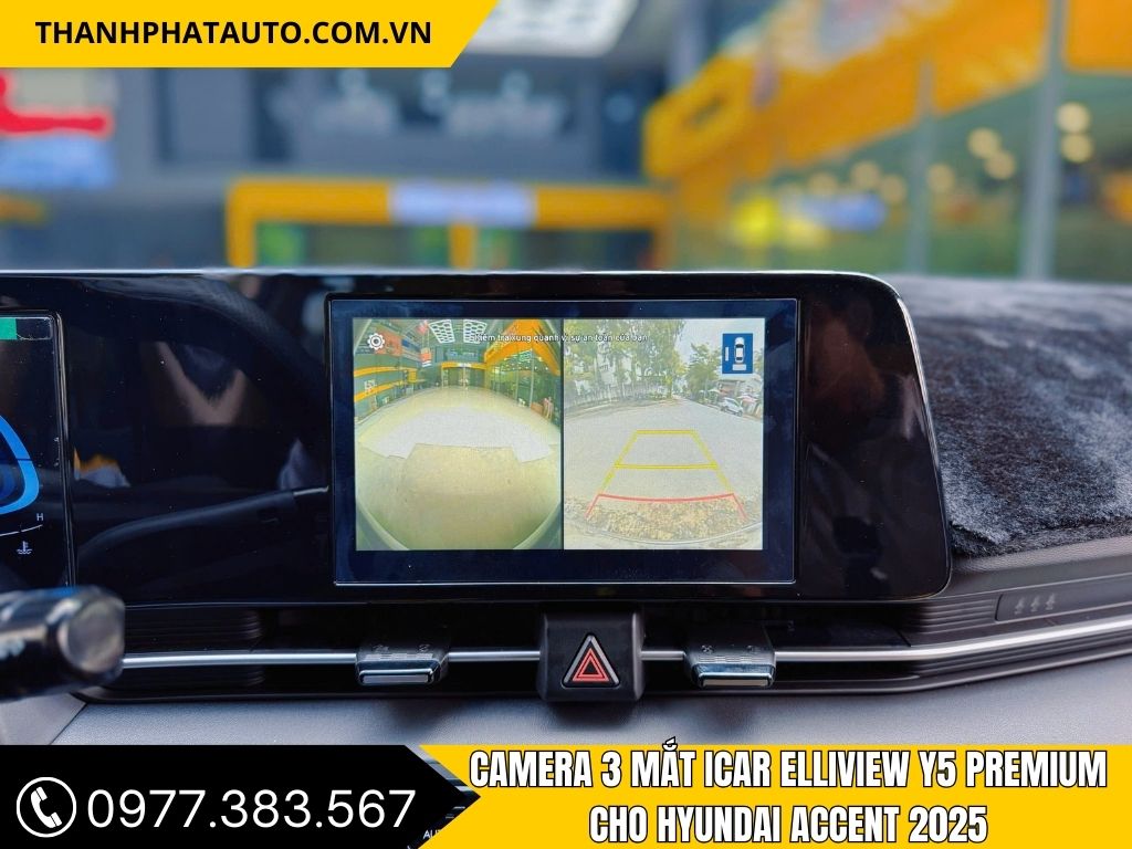Hình Ảnh Camera 3 Mắt Icar Elliview Y5 Premium cho Hyundai Accent 2025