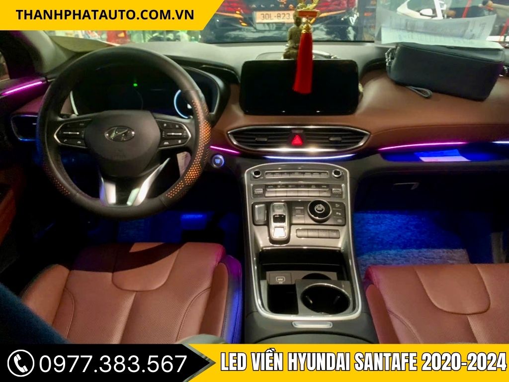 Hình Ảnh Led Viền Hyundai Santafe 2020, 2021, 2022, 2023, 2024