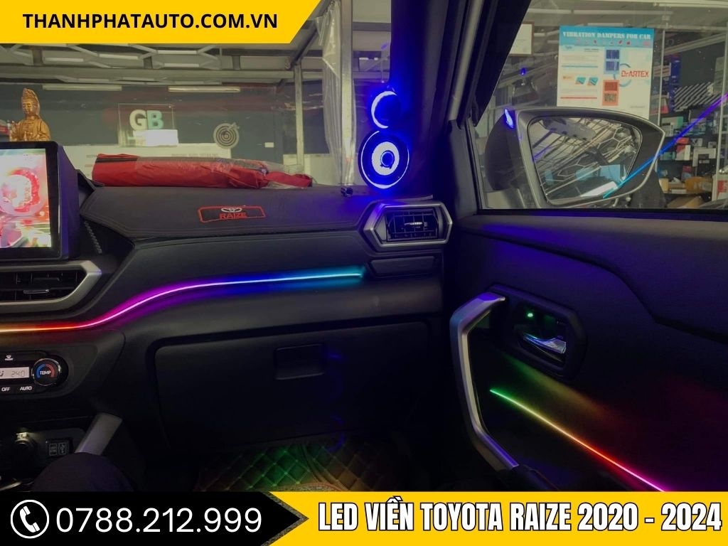 Hình Ảnh Led Viền Toyota Raize 2020, 2021, 2022, 2023, 2024
