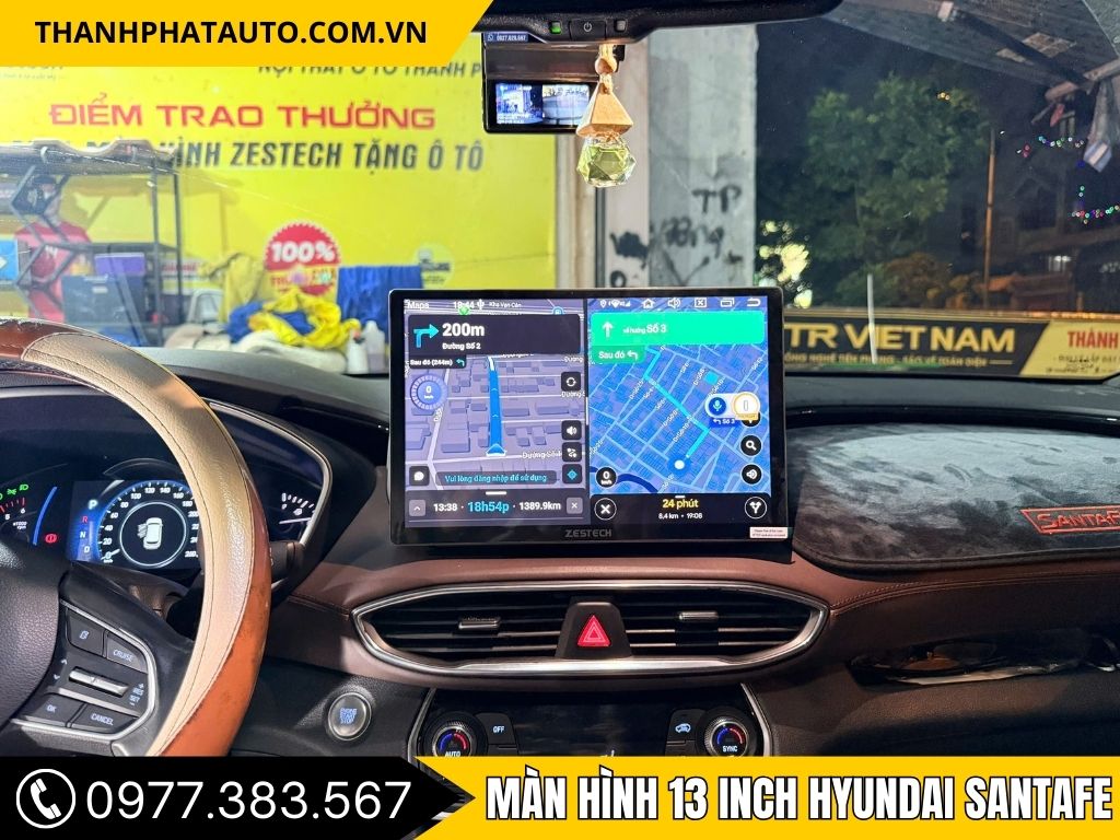 Hình Ảnh Màn Hình 13 Inch Cho Hyundai SantaFe 2019, 2020, 2021