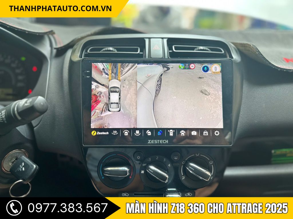 Hình Ảnh Màn hình Z18 360 Cho Attrage 2025