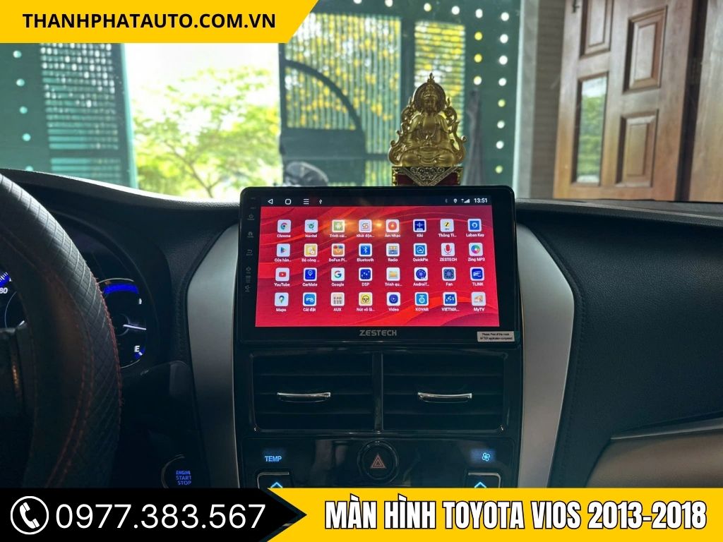 Hình Ảnh Màn Hình Toyota Vios 2013, 2014, 2015, 2016, 2017, 2018