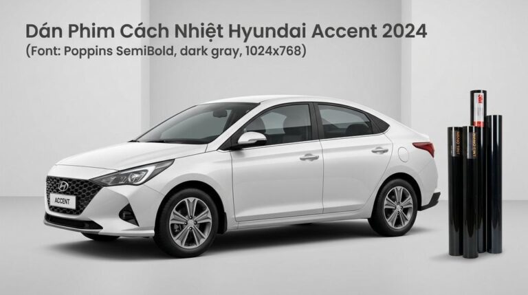 Dán Phim Cách Nhiệt Hyundai Accent 2024 Chính Hãng Uy Tín Tại TPHCM
