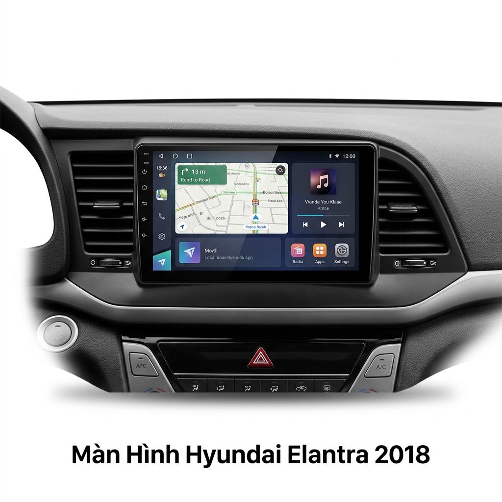 Màn Hình Android Hyundai Elantra 2018 Chính Hãng, Mượt Mà, Lắp Đặt Tận Nơi chính hãng