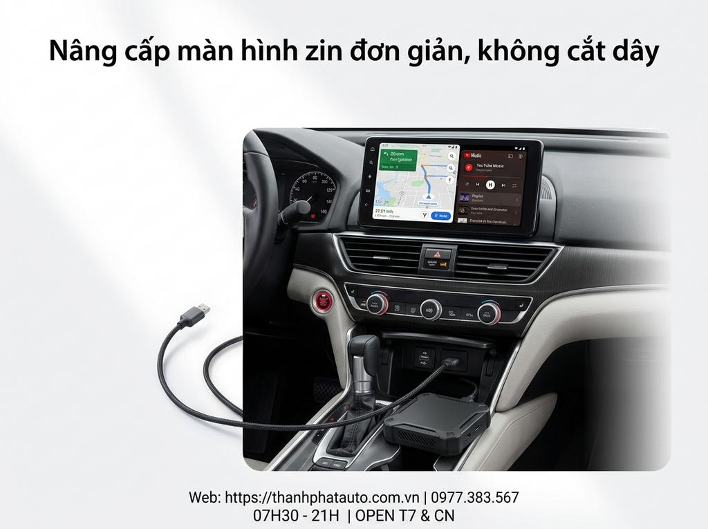 Nâng cấp màn hình zin đơn giản, không cắt dây