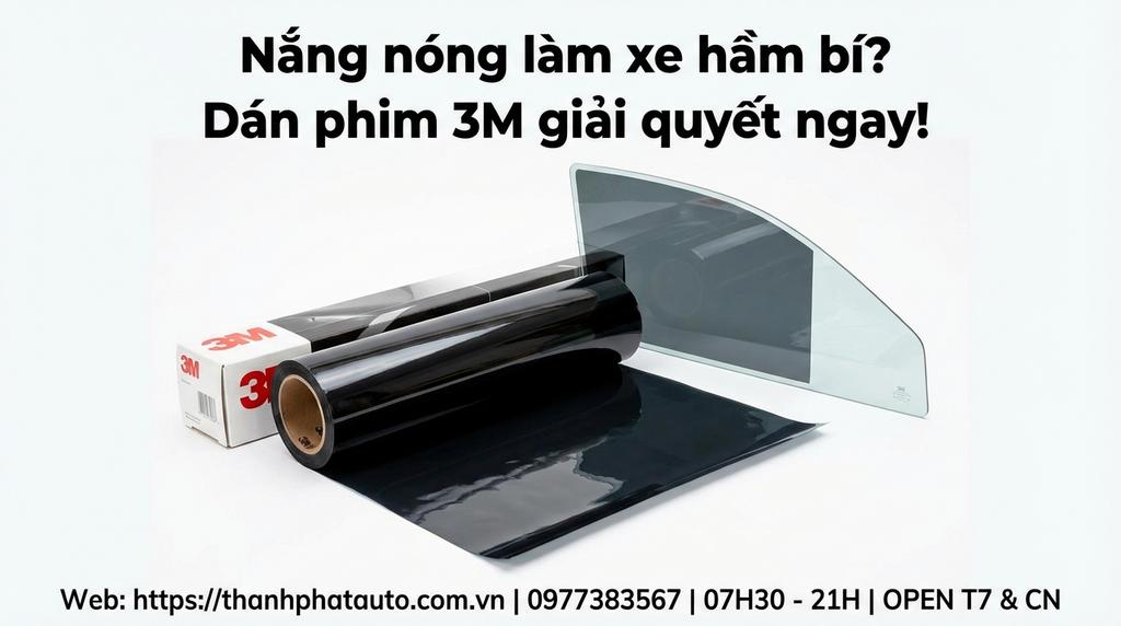 Nắng nóng làm xe hầm bí? Dán phim 3M giải quyết ngay!