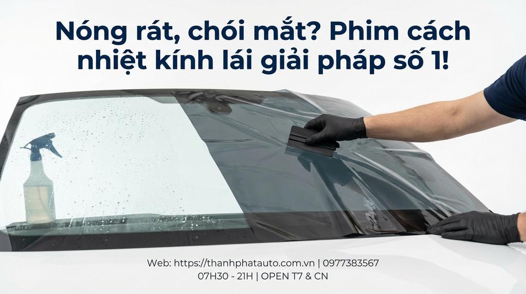 Nóng rát, chói mắt? Phim cách nhiệt kính lái giải pháp số 1!