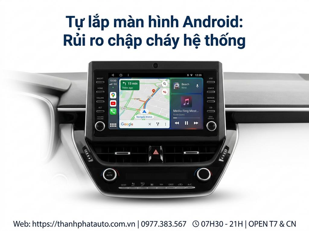 Tự lắp màn hình Android: Rủi ro chập cháy hệ thống