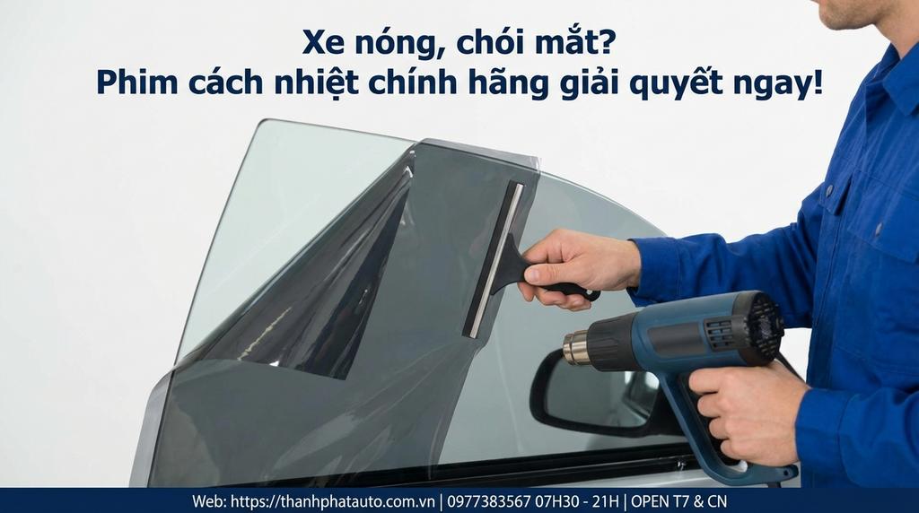 Xe nóng, chói mắt? Phim cách nhiệt chính hãng giải quyết ngay!
